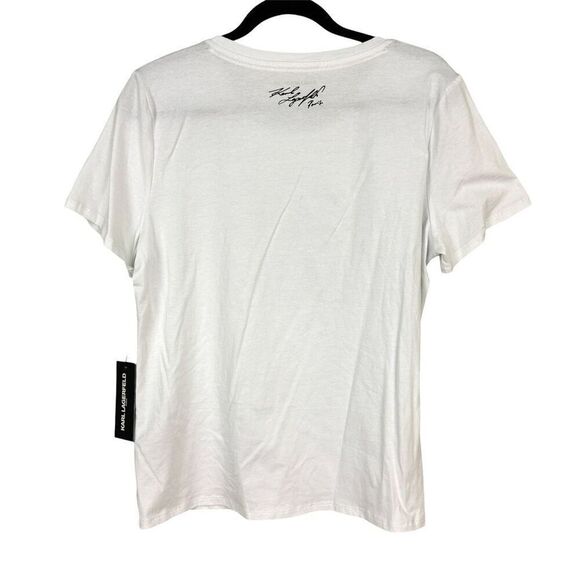 Karl Lagerfeld Paris Rhinestones Tee - Size Large - Picture 2 of 8